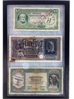 (3) Wwii Waffen S. S. Stamped Paper Currency