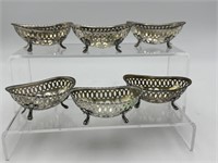 STERLING 6 WHITING RETICULATED NUT BOWLS