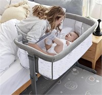 TCBUNNY 2-IN-1 BABY BASSINET & BEDSIDE SLEEPER,