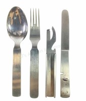 Wwii German Marked Nsdap Field Utensil Set