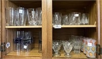 Lot of Assorted Drinking Glasses and Glass Sherber