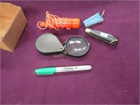 Pocket Knife, Emergency Whistle, Magnifier