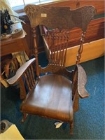 Antique Press Back Rocking Chair