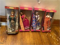 4 Barbie Around the World Dolls