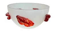 Polish Frosted Glass Lip Bowl, GLASSTUDIO BOROWSKI