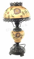Vtg Gone With The Wind Style Floral Table Lamp