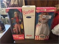 3 Boxed Barbie Dolls
