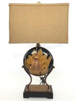 Decorative Table Lamp W/ Gold Toned Leaves