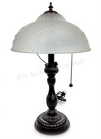 Traditional Style Frosted Glass Table Lamp