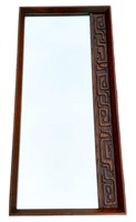 Mid Century Brutalist Tiki Mirror by UNITED