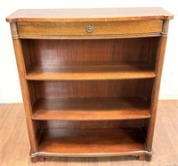 Classical Influenced Wood Bookcase W/ Drawer