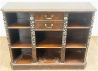 Vintage Imperial Edwardian Carved Cherry Bookcase