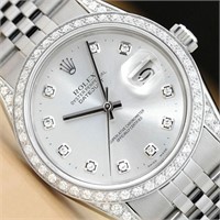 Rolex Men Datejust Diamond Watch