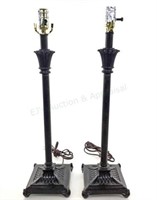 Pair Of Traditional Candlestick Style Table Lamps