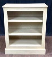 Traditional Style White Wash Wood Bookcase