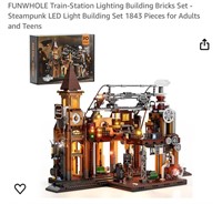 Train-Station Lighting Building Bricks Set