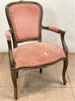 Antique French Revival Louis Xv Fauteuil Armchair