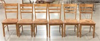 (6) Mission Furniture Wooden Dining Chairs