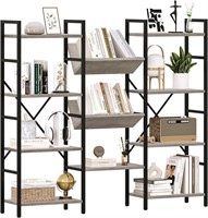 IDEALHOUSE Triple Wide 4 Tier Bookshelf