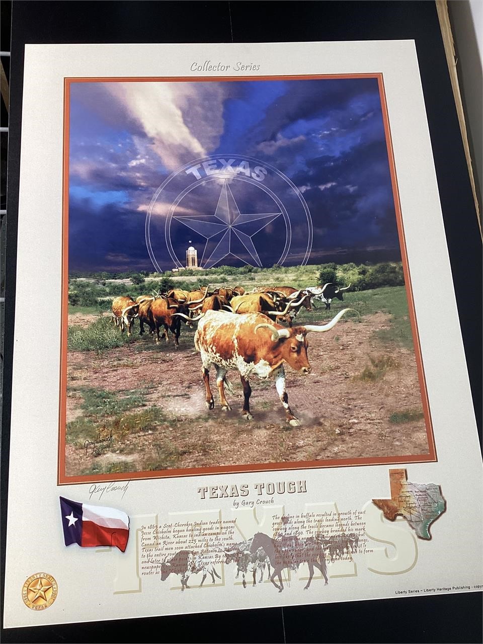 Gary Crouch "Texas Tough" 24X18 Signed