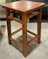 Arts & Crafts Inspired Cherry Finished Wood Stool