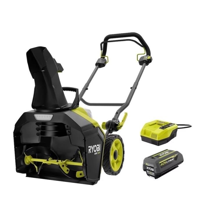 Ryobi 18" 40V Cordless Snow Blower Kit