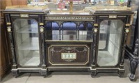 Antique Neoclassic Lacquered Architectural Cabinet