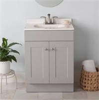 24" Gray Sink Bathroom Vanity +top (read info)