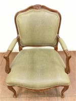 Vtg French Provincial Influenced Fauteuil Chair