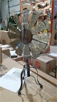 Tin Windmill Table Clock