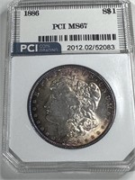 1886 MS 67 Morgan Dollar -Toned Rim $1250 CPG
