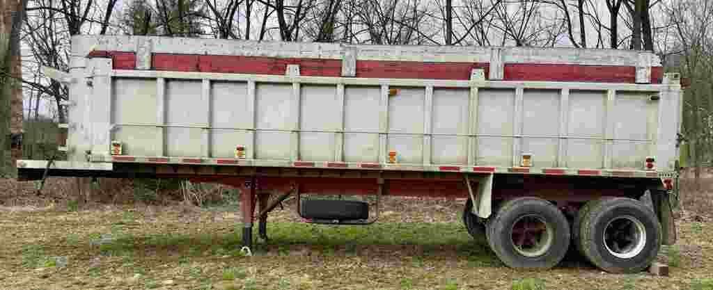 1994 Hill 28' aluminum dump trailer, VIN 70123