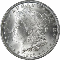 1896 P BU Grade Morgan Silver Dollar