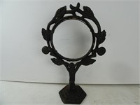 Vintage Cast Metal Mirror Frame Stand 15"