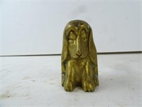 3" Brass Bloodhound Dog Statue