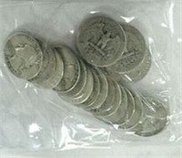 $5 Face Value Washington Quarters 90% Silver