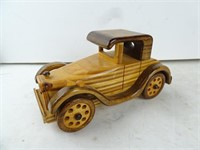 Wooden Antique Style Model Car 9"  (Missing