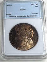 1881 s MS 65 Morgan Dollar- $215 CPG