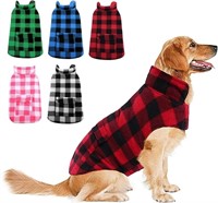 Dog Winter Coat, ASENKU Dog Fleece Jacket Plaid Re