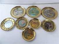 Lot of 8 Vintage Brass Embossed Holographic