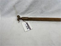 Antique Oak& Brass Transom window Sash opener