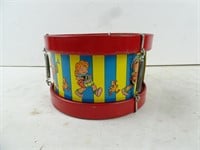 Vintage Ohio Art Metal Tin Toy Drum 6.5" Diameter