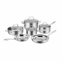 $320 Cuisinart Tri-Ply 10-Pc Stainless Steel Set