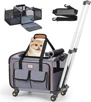 Lekereise Airline Approved Cat Dog Carrier with Wh