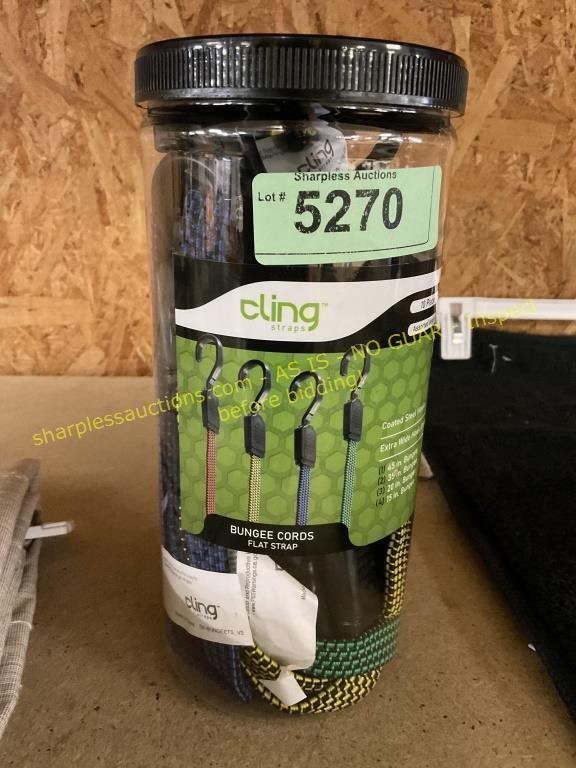 10ct Cling Flat Strap Bungee Cords