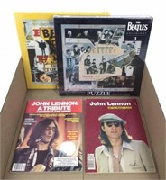 (4pc) Beatles Puzzles, John Lennon Magazines