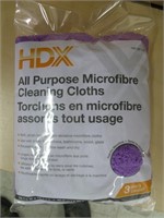 New HDX Micrifibre Cleaning Cloths 3PK  Purple