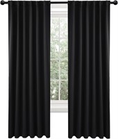 Deconovo Blackout Curtains 84 Inches Long, Black B