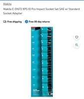 Makita E-01672 XPS 10 Pcs Impact Socket Set