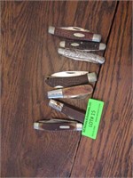 7 Asst'd. Case & Barlow Folding Knives